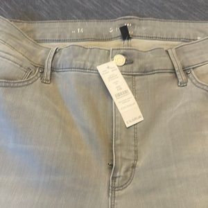 Grey WHBM skinny jeans. Size 14R